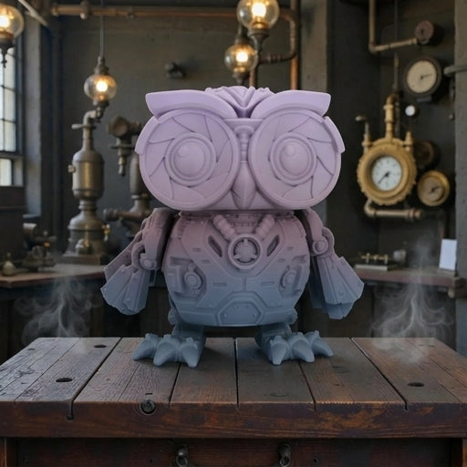 Cyber Owl Silk Rainbow - Front