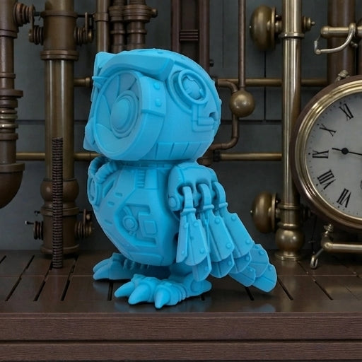Cyber Owl Silk Sapphire Forest - Side