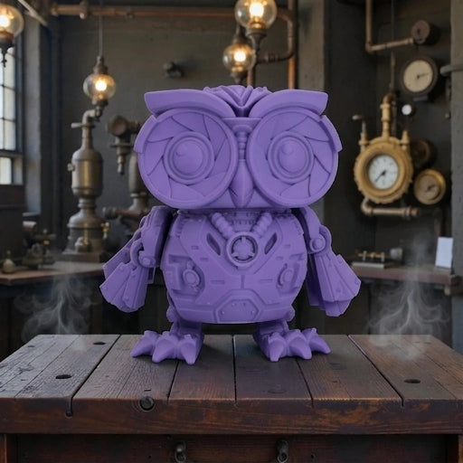 Cyber Owl Silk Starling Purple - Front