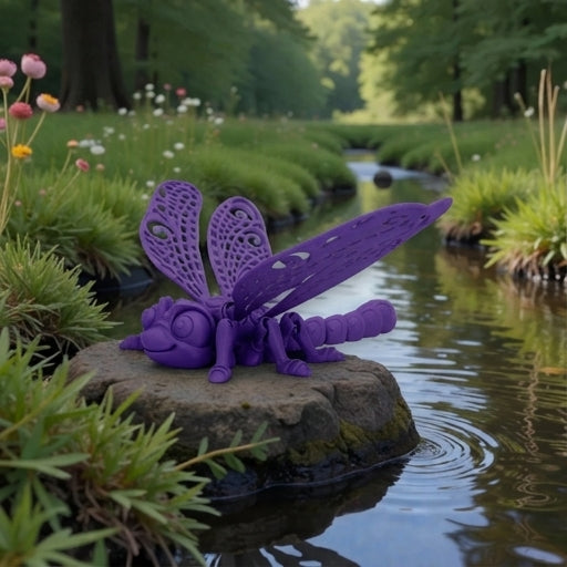 Dragonfly Silk Midnight Purple - Side