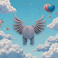 Flying Pig Silk Rainbow - Back