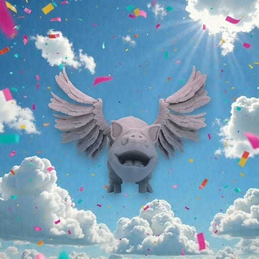Flying Pig Silk Rainbow - Front