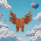 Flying Pig Silk Red Copper - Back