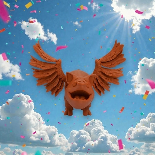 Flying Pig Silk Red Copper - Front