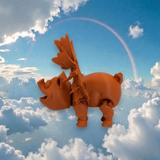 Flying Pig Silk Red Copper - Side