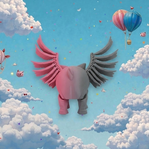 Flying Pig Silk Smokey Wine - Back