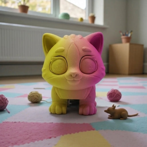 Ginger Cat Silk Pink Yellow - Front