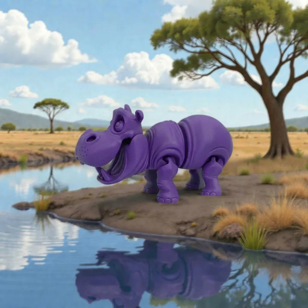 Hippo Silk Midnight Purple - Side