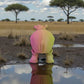 Hippo Silk Pink Yellow - Back