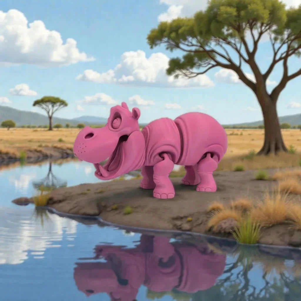 Hippo Silk Pink Yellow - Side