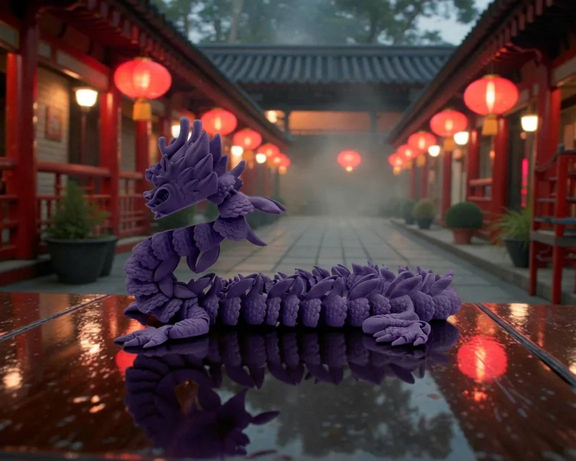 Imperial Dragon Silk Midnight Purple - Side