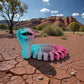 King Cobra Silk Teal Orange Red - Front