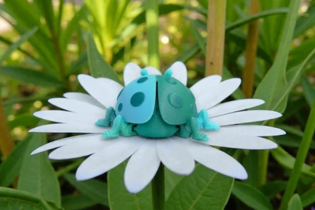Ladybug Silk Sapphire Forest - Back