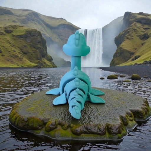 Loch Ness Monster Silk Sapphire Forest - Back