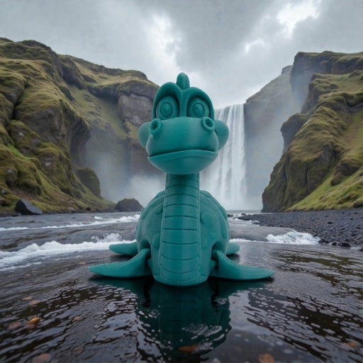 Loch Ness Monster Silk Sapphire Forest - Front