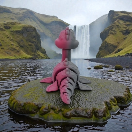 Loch Ness Monster Silk Smokey Wine - Back