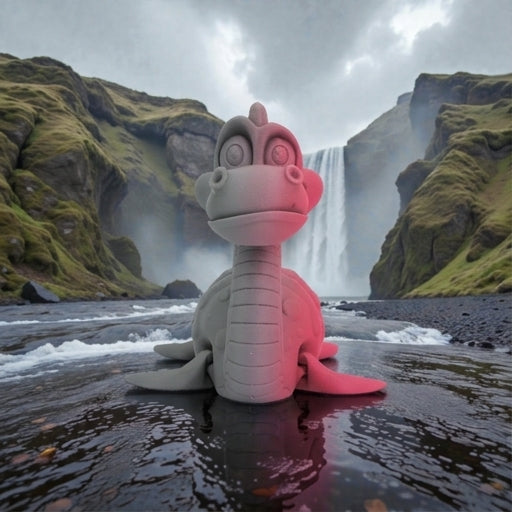 Loch Ness Monster Silk Smokey Wine - Front