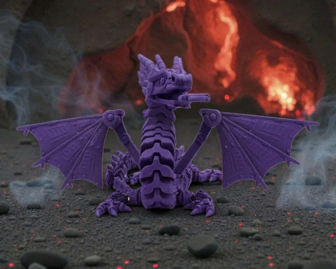 Mech Dragon Silk Midnight Purple - Front
