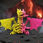 Mech Dragon Silk Pink Yellow - Front