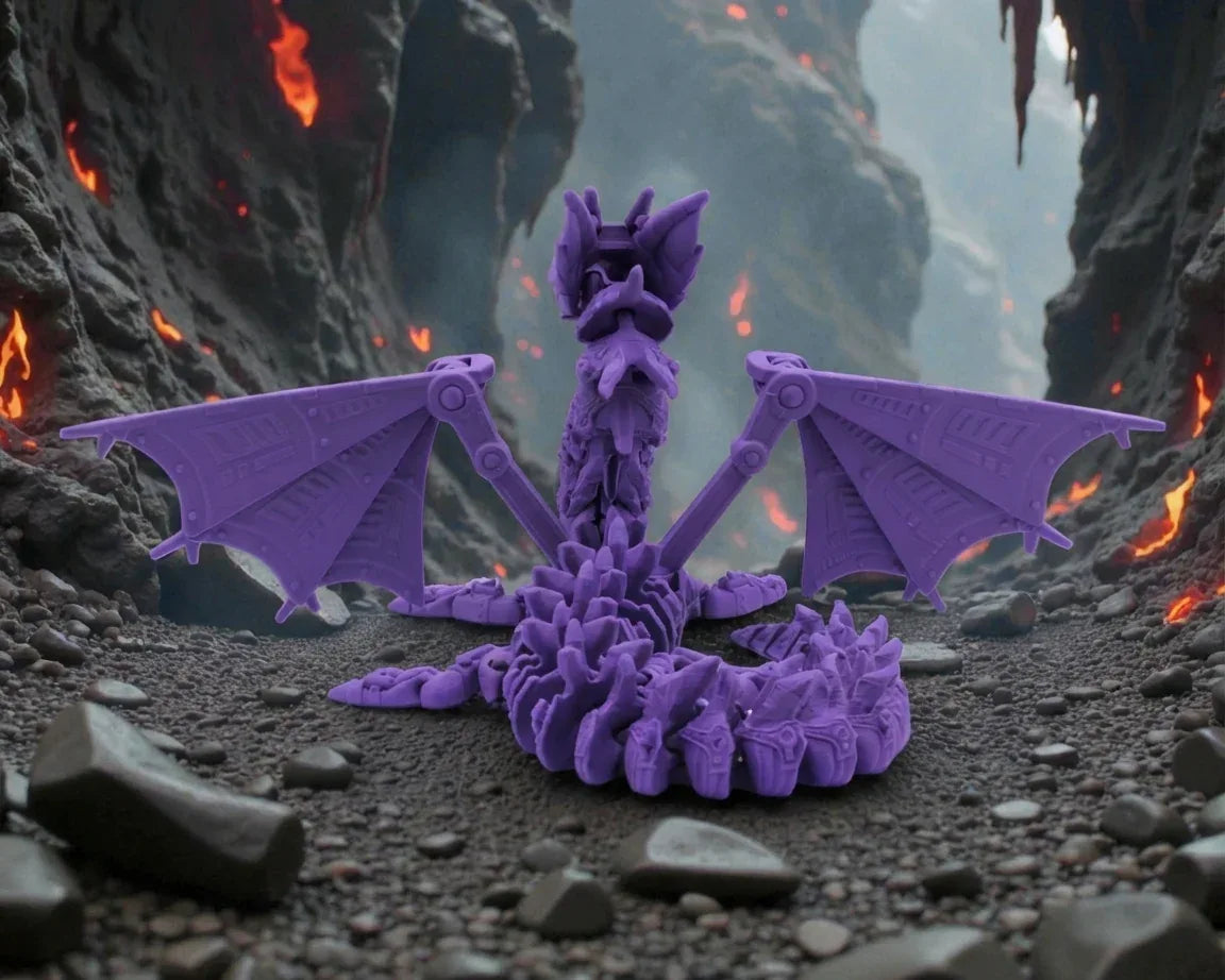 Mech Dragon Silk Starling Purple - Back
