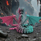 Mech Dragon Silk Teal Orange Red - Back