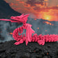 Mech Dragon Silk Teal Orange Red - Side
