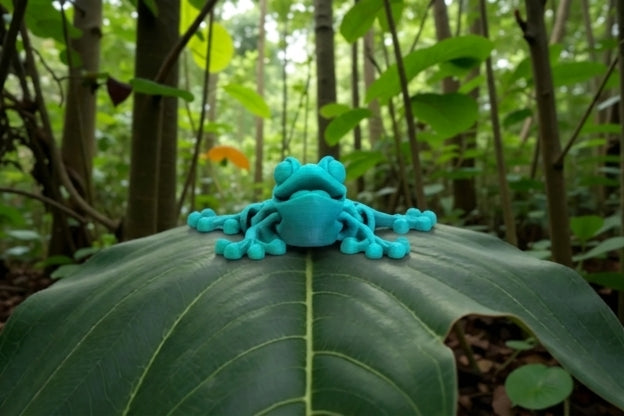 Mini Frog Silk Sapphire Forest - Front