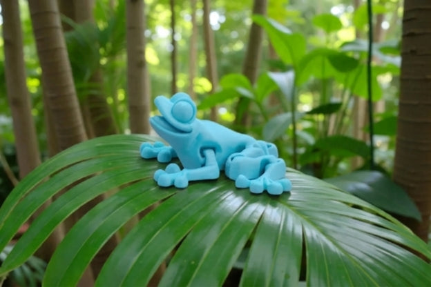 Mini Frog Silk Sapphire Forest - Side
