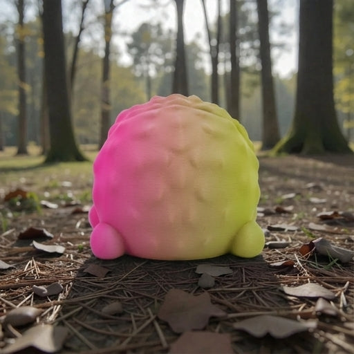 Mini Hedgehog Silk Pink Yellow - Back