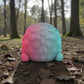 Mini Hedgehog Silk Teal Orange Red - Back