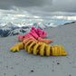 Mini Skeleton Dragon Silk Pink Yellow - Back