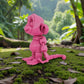 Monkey Silk Pink Yellow - Side