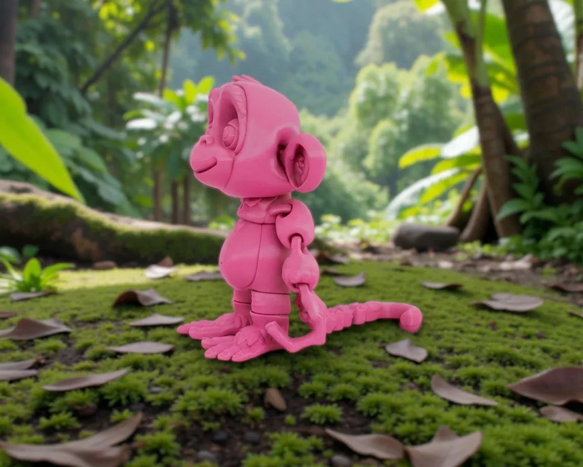 Monkey Silk Pink Yellow - Side