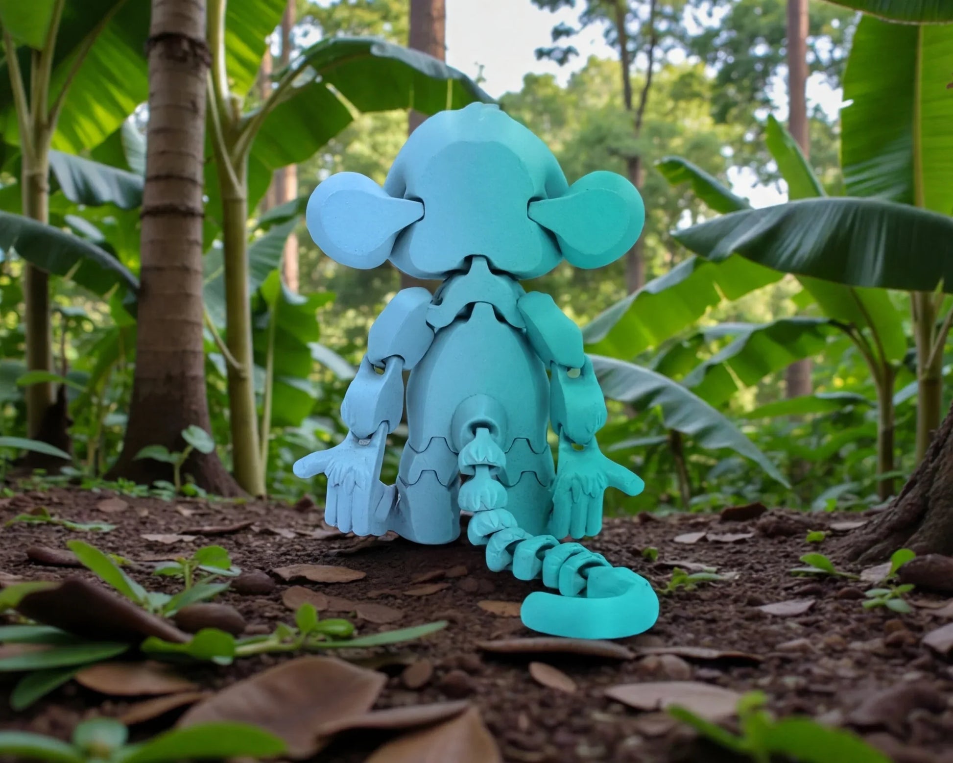 Monkey Silk Sapphire Forest - Back