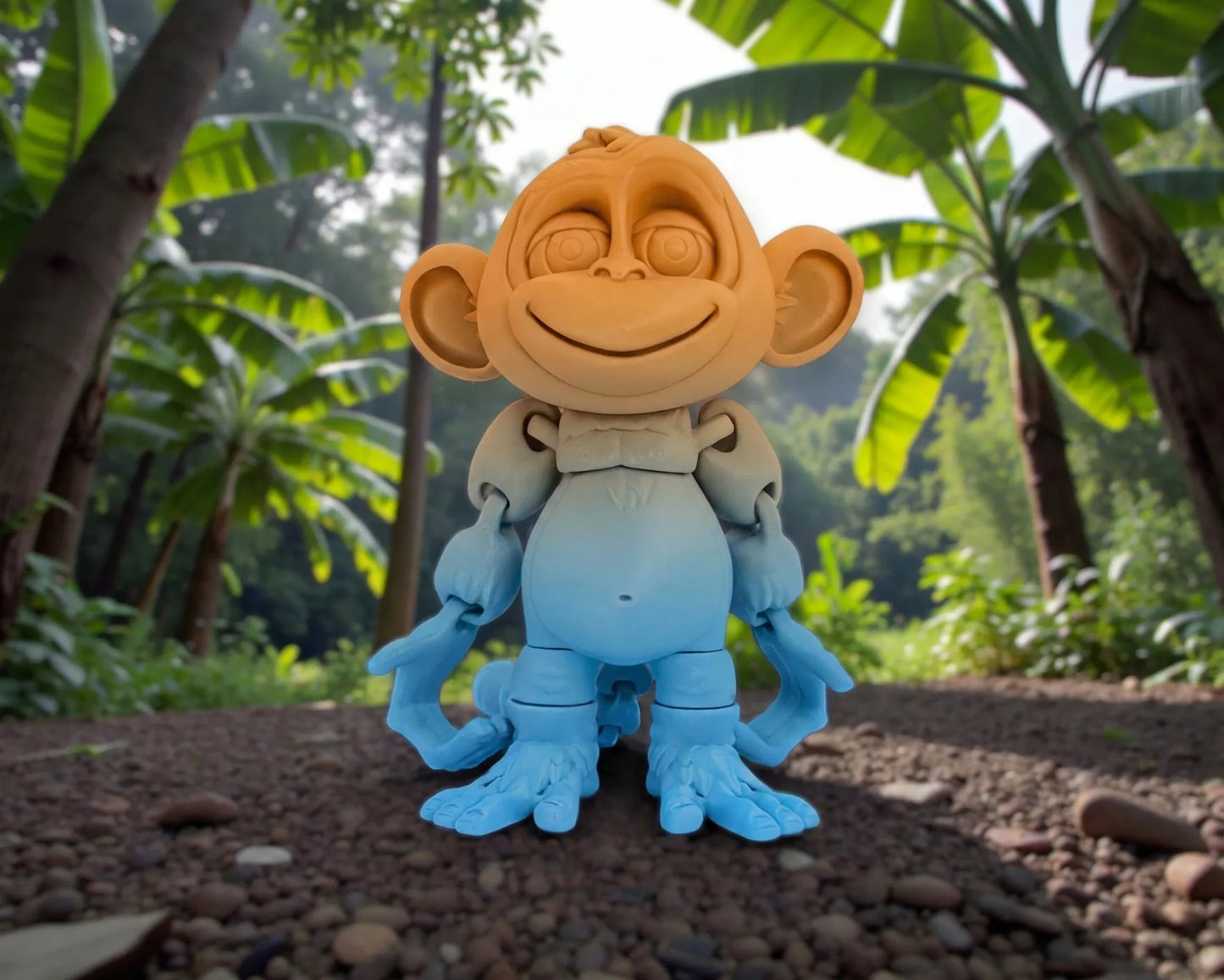 Monkey Silk Tropical Sunset - Front
