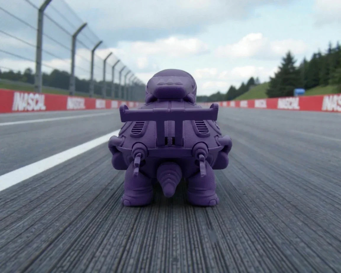 Racing Tortoise Silk Midnight Purple - Back
