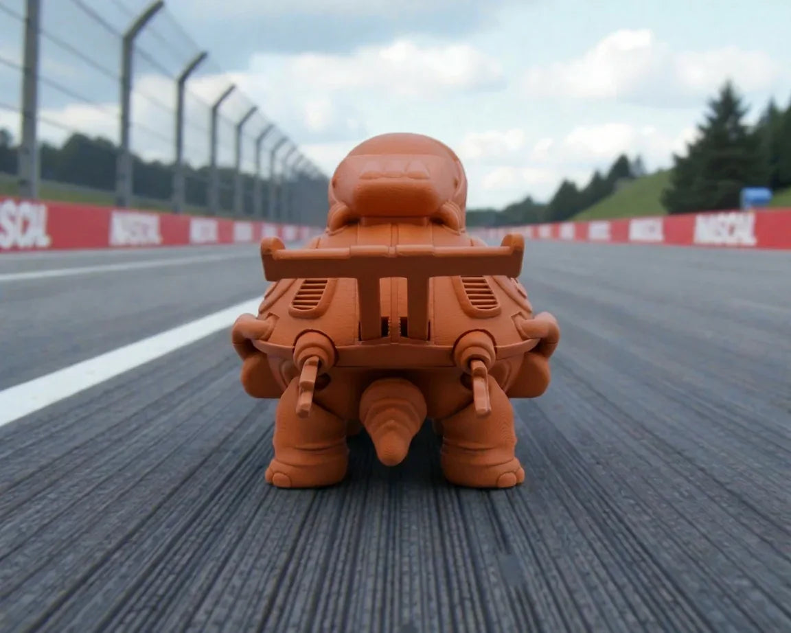 Racing Tortoise Silk Red Copper - Back