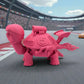 Racing Tortoise Silk Teal Orange Red - Side