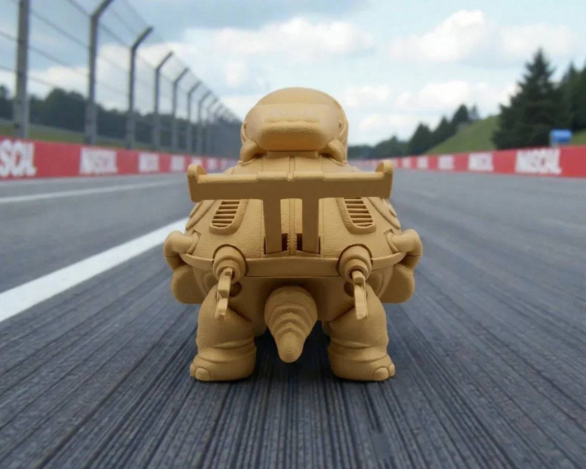 Racing Tortoise Wood - Back