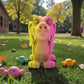 Sausage Dog Silk Pink Yellow - Front
