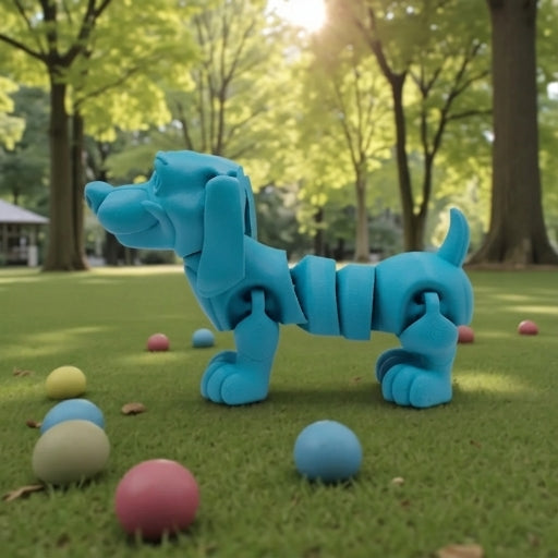 Sausage Dog Silk Sapphire Forest - Side