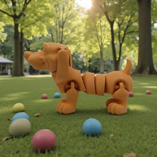 Sausage Dog Silk Tropical Sunset - Side
