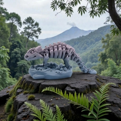 Skeleton Ankylosaurus Silk Rainbow - Side