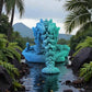 Skeleton Ankylosaurus Silk Sapphire Forest - Back