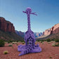 Skeleton Brachiosaurus With Stand And Stick Silk Starling Purple - Back