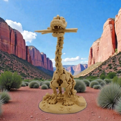 Skeleton Brachiosaurus With Stand And Stick Wood - Front
