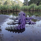 Skeleton Crocodile Silk Midnight Purple - Back