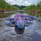 Skeleton Crocodile Silk Rainbow - Front