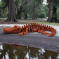 Skeleton Crocodile Silk Red Copper - Side