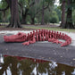 Skeleton Crocodile Silk Smokey Wine - Side